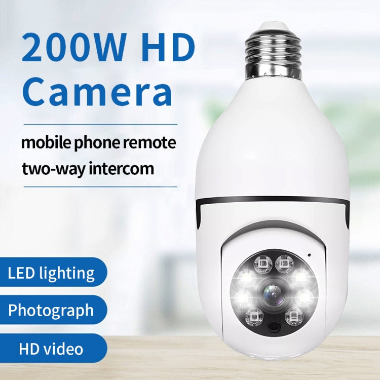 A6 2MP HD Light Bulb WiFi Camera Support Motion Detection/Two-way Audio/Night Vision/TF Card-Reluova