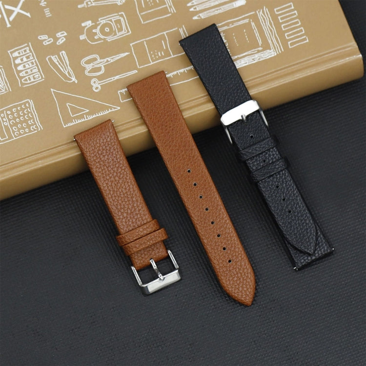 For Samsung Galaxy Watch5 40mm / 44mm Litchi Texture Leather Watch Band