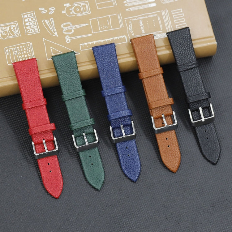 For Samsung Galaxy Watch5 40mm / 44mm Litchi Texture Leather Watch Band