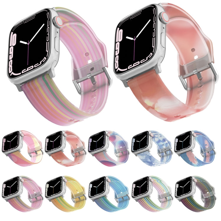 Frosted Translucent Silicone Watch Band For Apple Watch Series