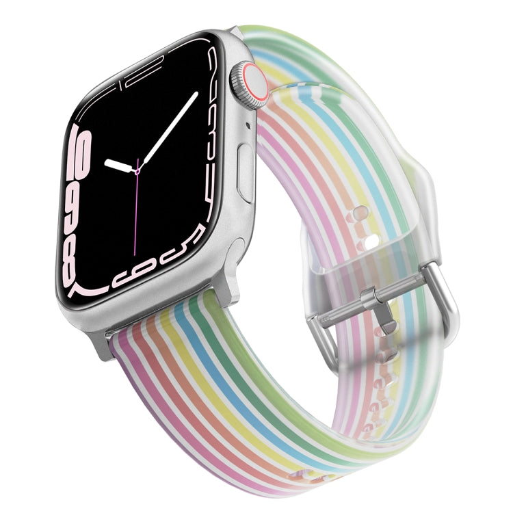 Frosted Translucent Silicone Watch Band For Apple Watch Series