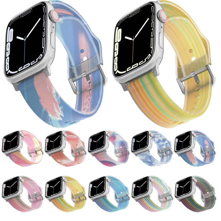 Frosted Translucent Silicone Watch Band For Apple Watch Series