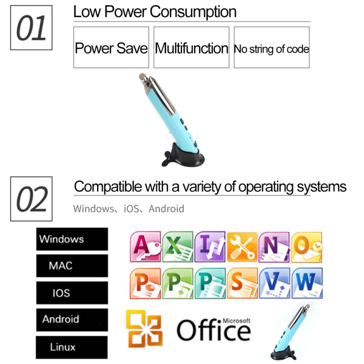 PR-08 Multifunctional Wireless Bluetooth Pen Mouse Capacitive Pen Mouse My Store