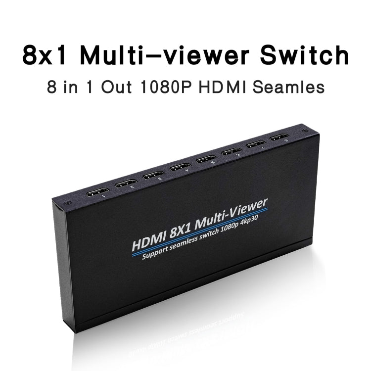 NK-818 HDMI 8x1 Multi-Viewer Supports Seamless Switch 1080P, US Plug My Store