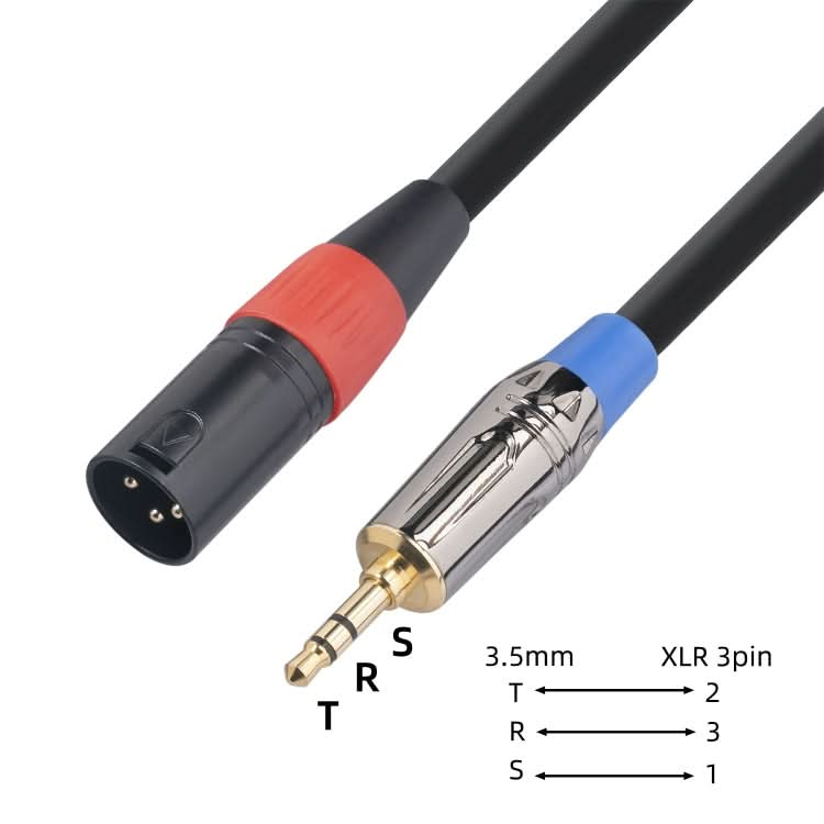 TC194BUXK108-03 3.5mm TRS Male to XLR 3pin Male Microphone Audio Cable, Length: 30cm My Store