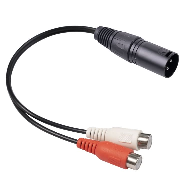 3713 3pin XLR Male to 2 x RCA Female Audio Cable, Length: 20cm My Store