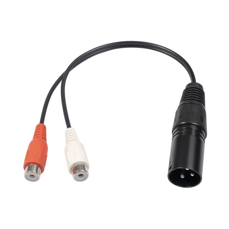 3713 3pin XLR Male to 2 x RCA Female Audio Cable, Length: 20cm My Store