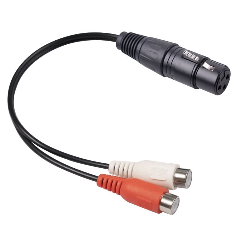 3714 3pin XLR Female to 2 x RCA Female Audio Cable, Length: 20cm My Store