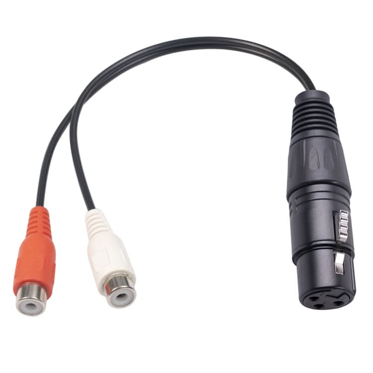 3714 3pin XLR Female to 2 x RCA Female Audio Cable, Length: 20cm My Store