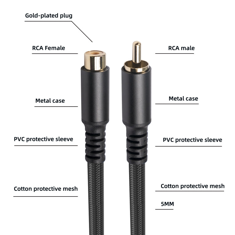 3709MF RCA Male to Female Audio & Video Extension Cable-Reluova