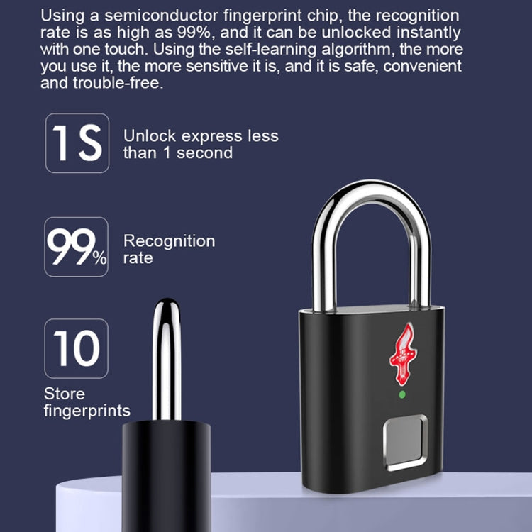 P16 5V Micro USB Charging Semiconductor Fingerprint Sensing TSA Padlock My Store