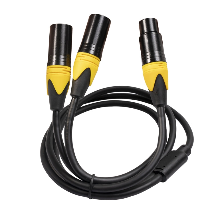 XK303MMF-10  3pin XLR Female to Dual XLR  Male Audio Cable, Length: 1m My Store