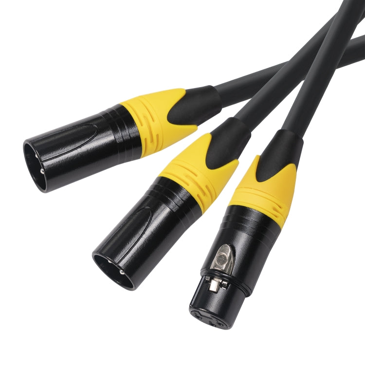 XK303MMF-10  3pin XLR Female to Dual XLR  Male Audio Cable, Length: 1m My Store