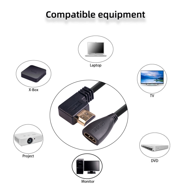 HDL-03 30cm HDMI Male Elbow to Female Adapter Cable My Store