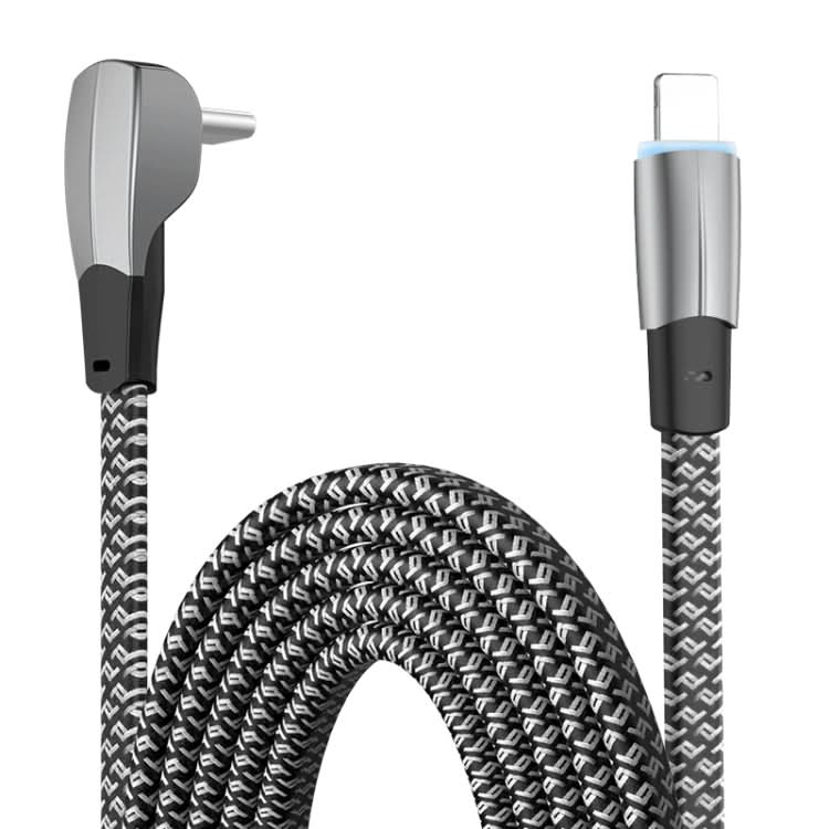 3A USB-C/Type-C to 8 Pin Elbow Fast Charge Data Cable