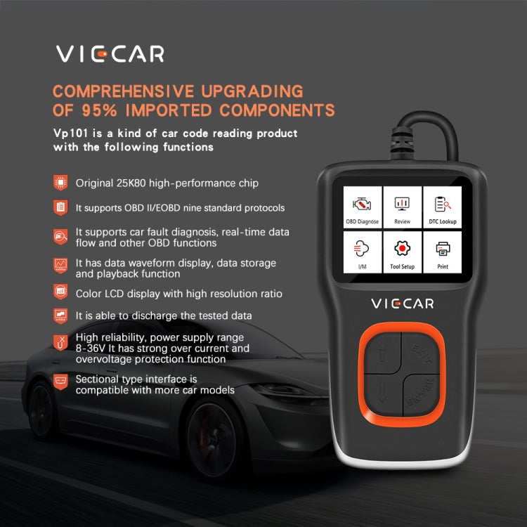 Viecar VP101 Car Code Reader OBD2 Analyzer Diagnostic Scanner ÎҵÄÉ̵ê