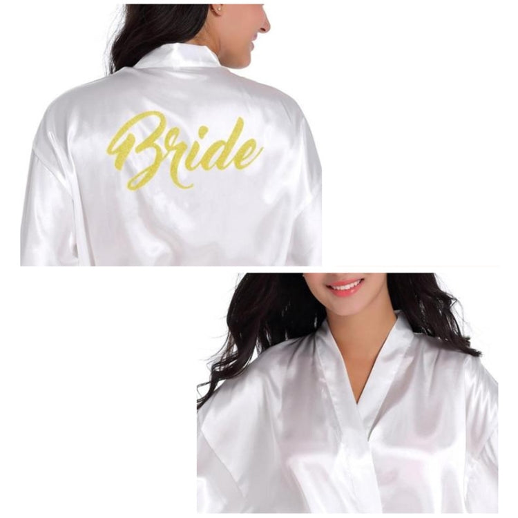 Women Bride Gold Lettering Lace Edge Nightgown My Store