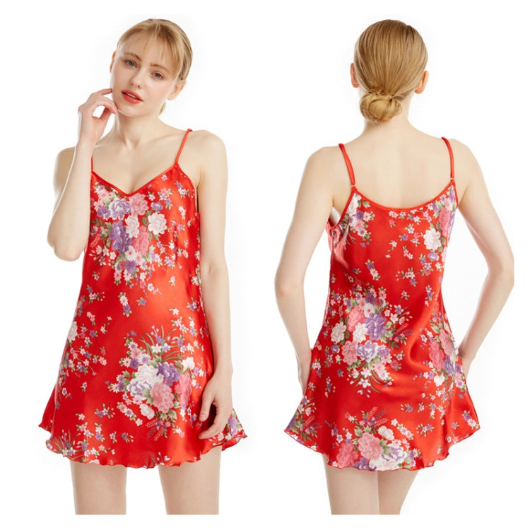 V-neck Backless Daffodils Short Sling Nightdress My Store