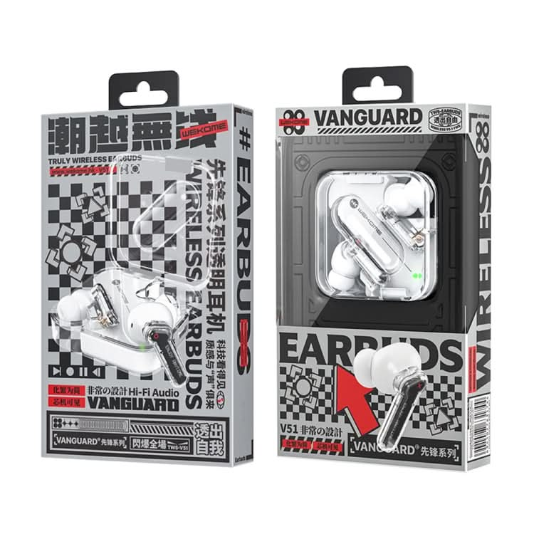 WEKOME V51 Vanguard Series Transparent Wireless Bluetooth Earphone