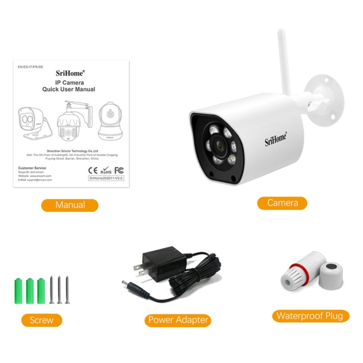 SriHome SH034C 4.0MP AI Humanoid Tracking WiFi Outdoor Surveillance Camera Reluova