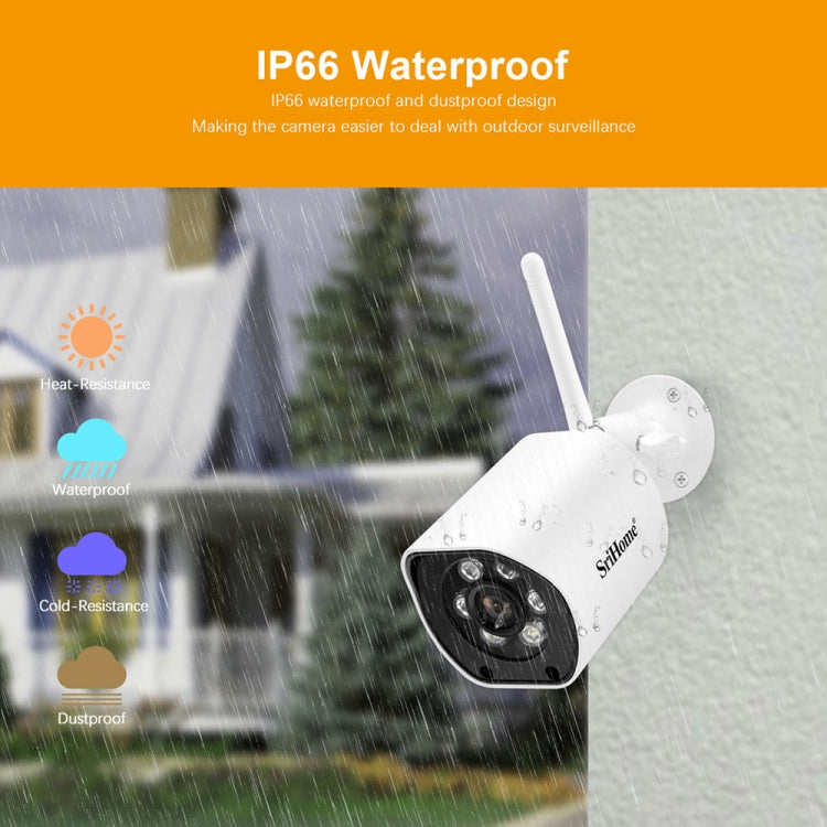 SriHome SH034C 4.0MP AI Humanoid Tracking WiFi Outdoor Surveillance Camera