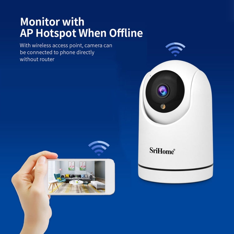 SriHome SH042 2.0MP 1080P HD AI WiFi Pan-tilt Surveillance Camera Reluova