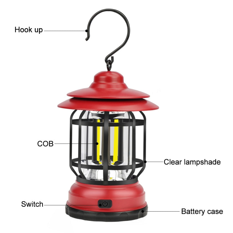 Portable Retro Hanging Lamp Lantern Camping Tent Light My Store