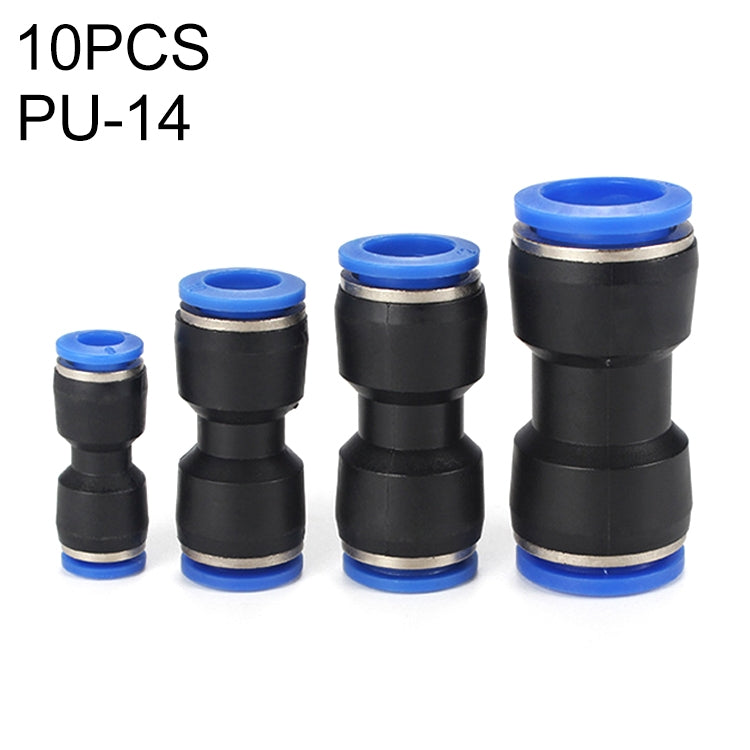 LAIZE 10pcs PU Plastic Straight Pneumatic Quick Fitting Connector My Store