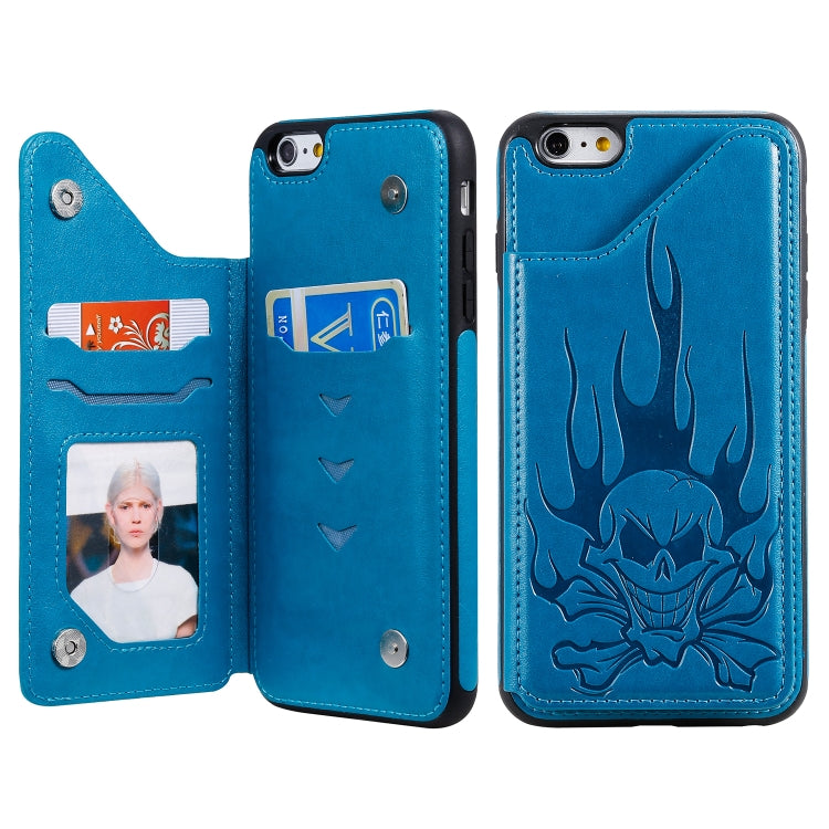 Skull Head Embossing Pattern Shockproof Protective Case with Holder & Card Slots & Wallet, Series 3 My Store