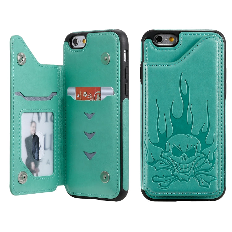 Skull Head Embossing Pattern Shockproof Protective Case with Holder & Card Slots & Wallet, Series 3 My Store