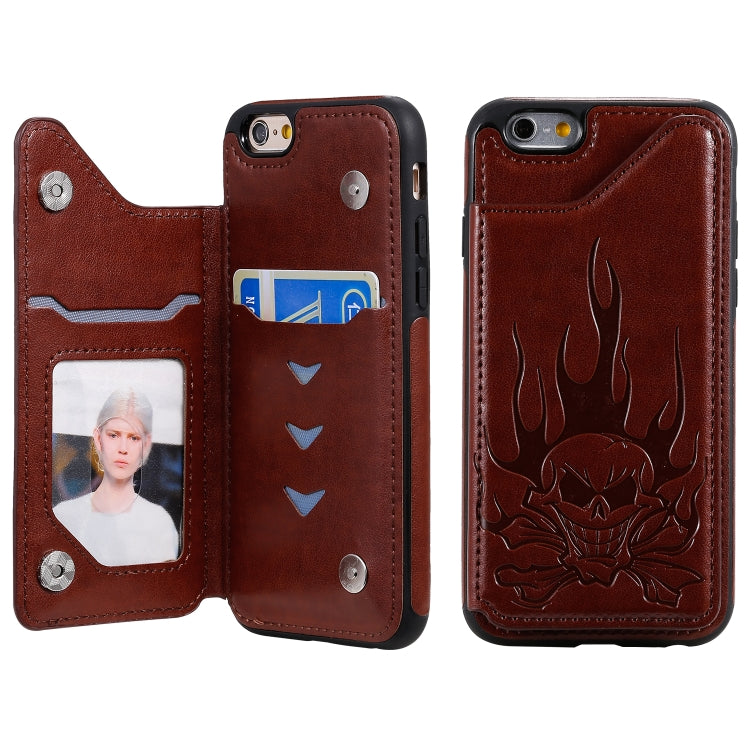 Skull Head Embossing Pattern Shockproof Protective Case with Holder & Card Slots & Wallet, Series 3 My Store