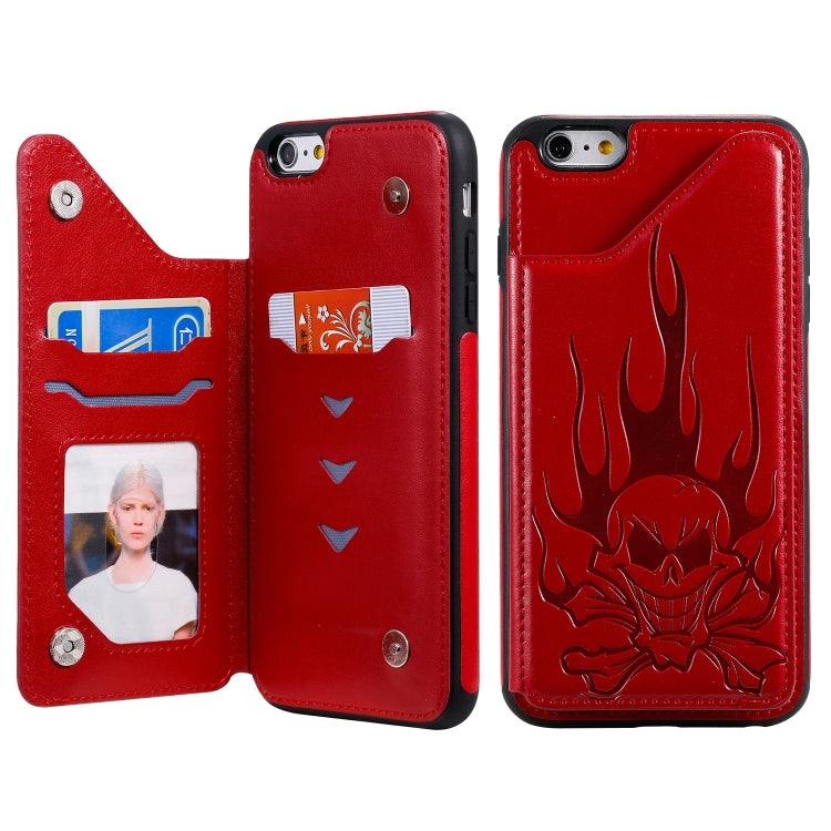 Skull Head Embossing Pattern Shockproof Protective Case with Holder & Card Slots & Wallet, Series 2 My Store