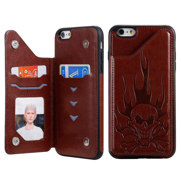 Skull Head Embossing Pattern Shockproof Protective Case with Holder & Card Slots & Wallet, Series 2 My Store