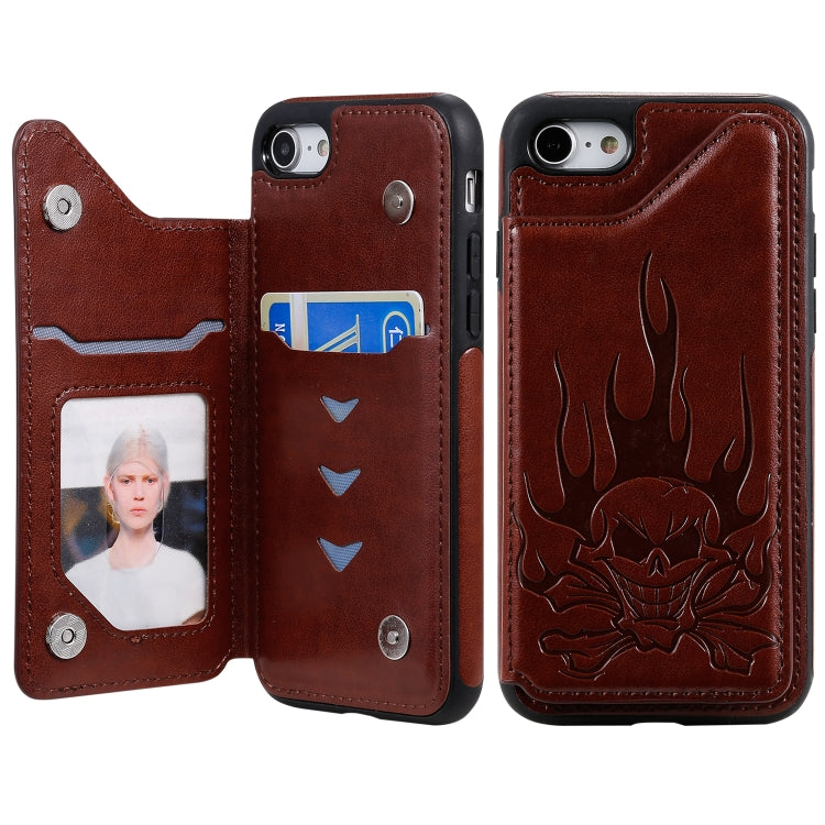 Skull Head Embossing Pattern Shockproof Protective Case with Holder & Card Slots & Wallet, Series 4 My Store