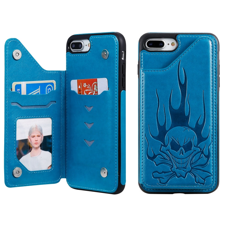 Skull Head Embossing Pattern Shockproof Protective Case with Holder & Card Slots & Wallet, Series 2 My Store