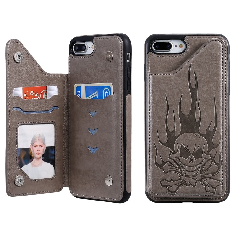 Skull Head Embossing Pattern Shockproof Protective Case with Holder & Card Slots & Wallet, Series 2 My Store