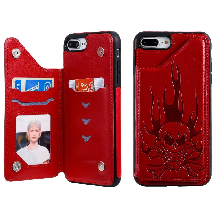 Skull Head Embossing Pattern Shockproof Protective Case with Holder & Card Slots & Wallet, Series 2 My Store