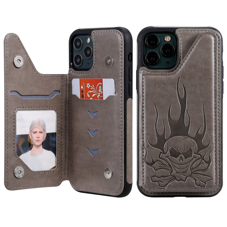 Skull Head Embossing Pattern Shockproof Protective Case with Holder & Card Slots & Wallet, Series 5 My Store