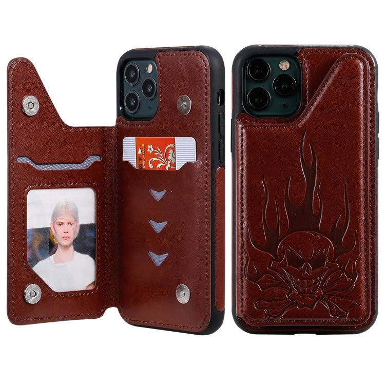 Skull Head Embossing Pattern Shockproof Protective Case with Holder & Card Slots & Wallet, Series 5 My Store