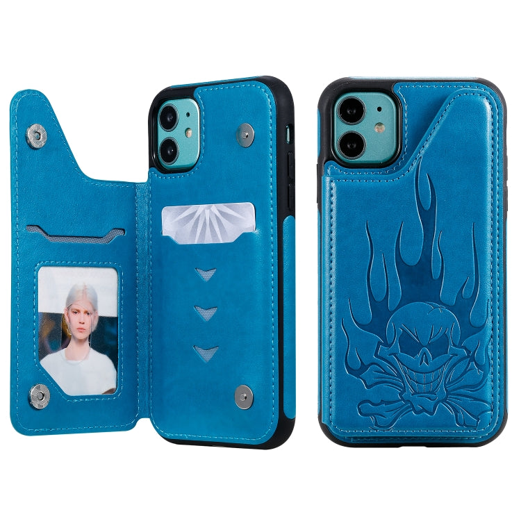 Skull Head Embossing Pattern Shockproof Protective Case with Holder & Card Slots & Wallet, Series 1 My Store