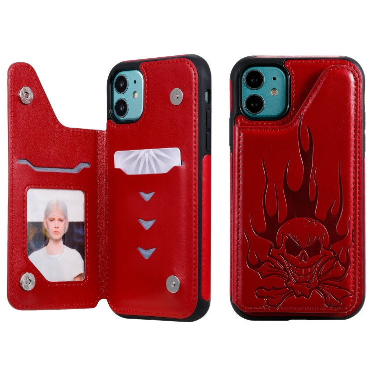 Skull Head Embossing Pattern Shockproof Protective Case with Holder & Card Slots & Wallet, Series 1 My Store