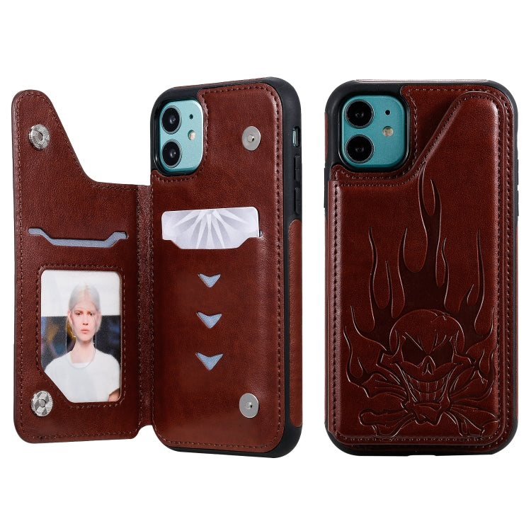 Skull Head Embossing Pattern Shockproof Protective Case with Holder & Card Slots & Wallet, Series 1 My Store