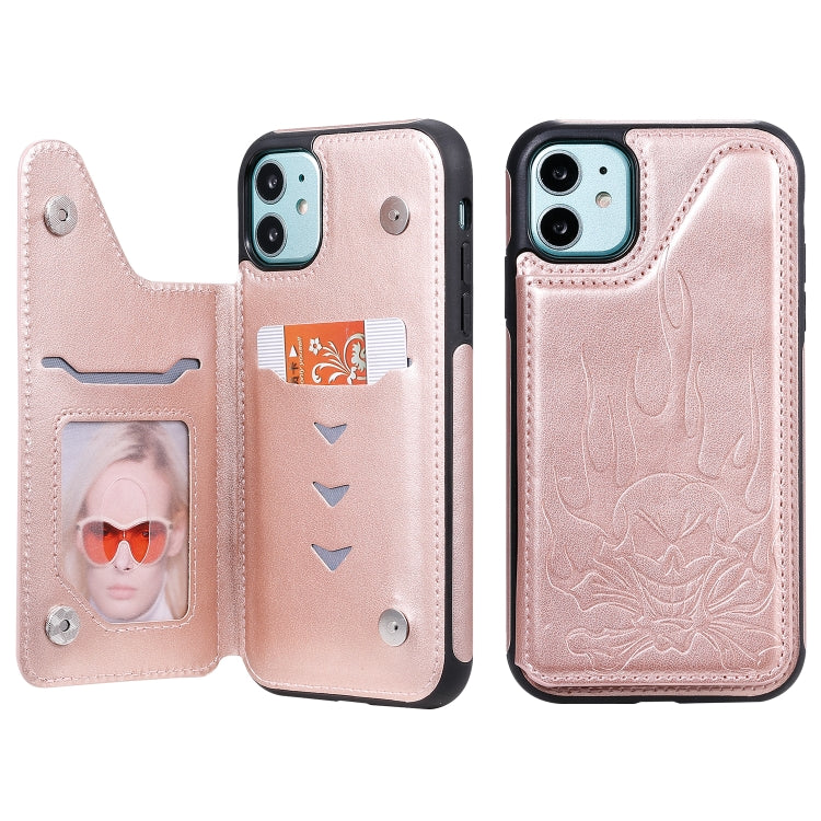 Skull Head Embossing Pattern Shockproof Protective Case with Holder & Card Slots & Wallet, Series 1 My Store