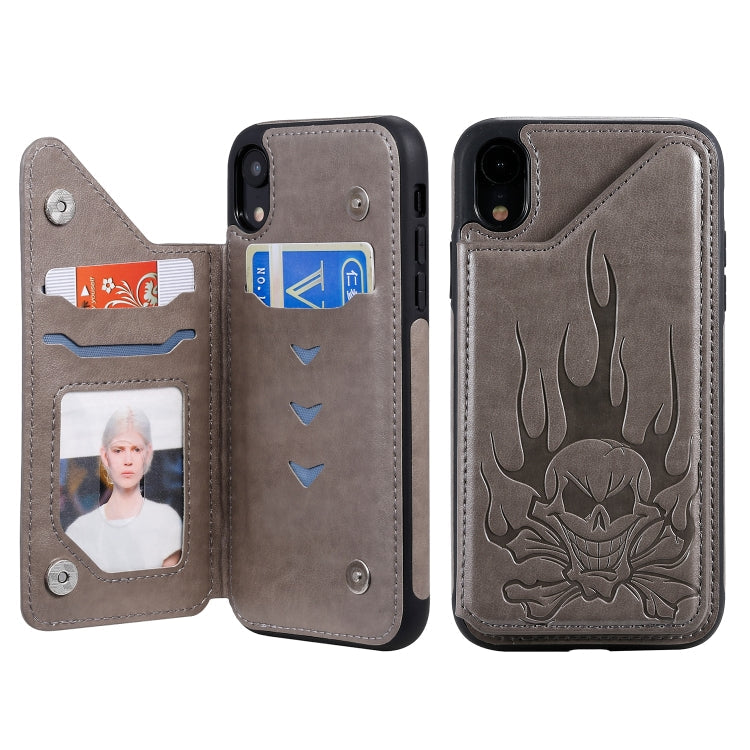 Skull Head Embossing Pattern Shockproof Protective Case with Holder & Card Slots & Wallet, Series 1 My Store