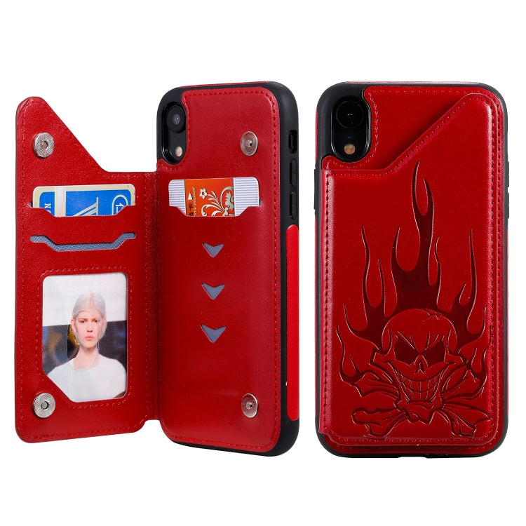 Skull Head Embossing Pattern Shockproof Protective Case with Holder & Card Slots & Wallet, Series 1 My Store