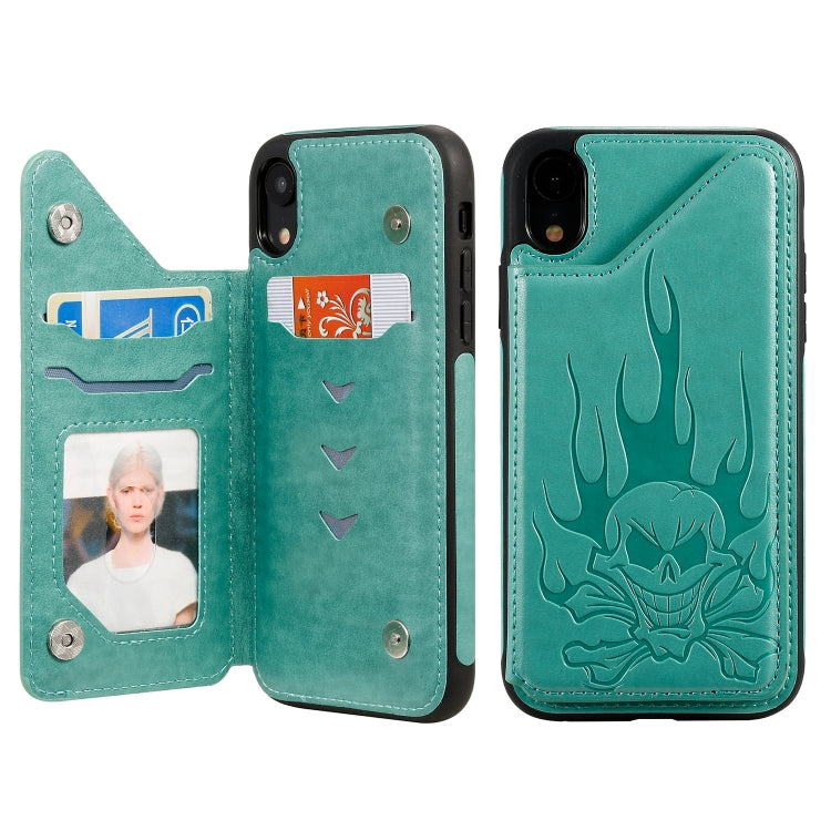 Skull Head Embossing Pattern Shockproof Protective Case with Holder & Card Slots & Wallet, Series 1 My Store