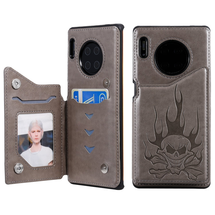 Skull Head Embossing Pattern Shockproof Protective Case with Holder & Card Slots & Wallet, Series 5 My Store