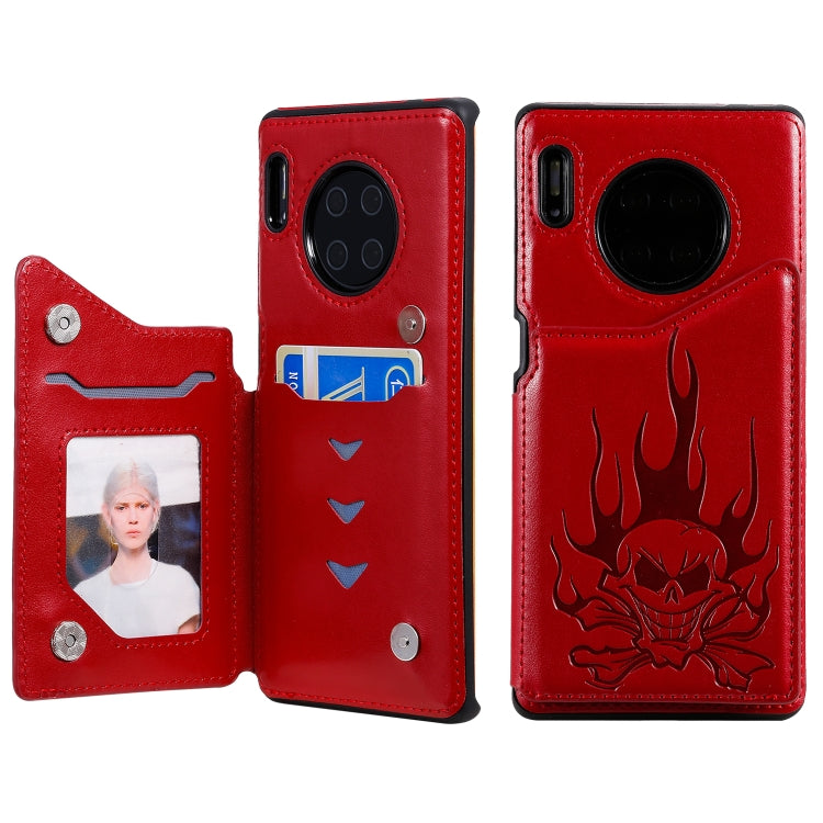 Skull Head Embossing Pattern Shockproof Protective Case with Holder & Card Slots & Wallet, Series 5 My Store