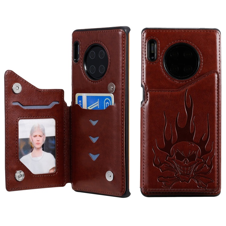 Skull Head Embossing Pattern Shockproof Protective Case with Holder & Card Slots & Wallet, Series 5 My Store