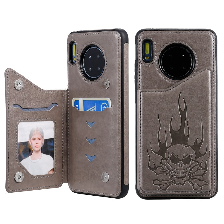 Skull Head Embossing Pattern Shockproof Protective Case with Holder & Card Slots & Wallet, Series 1 My Store